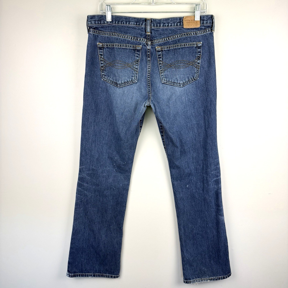Vtg Abercrombie & Fitch 1892 Jeans Women 8R Bootcut Button Fly Distressed USA - Picture 2 of 16